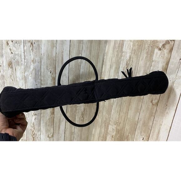 Vera Bradley Quilted Laptop Messenger Bag Black Travel - Picture 4 of 8